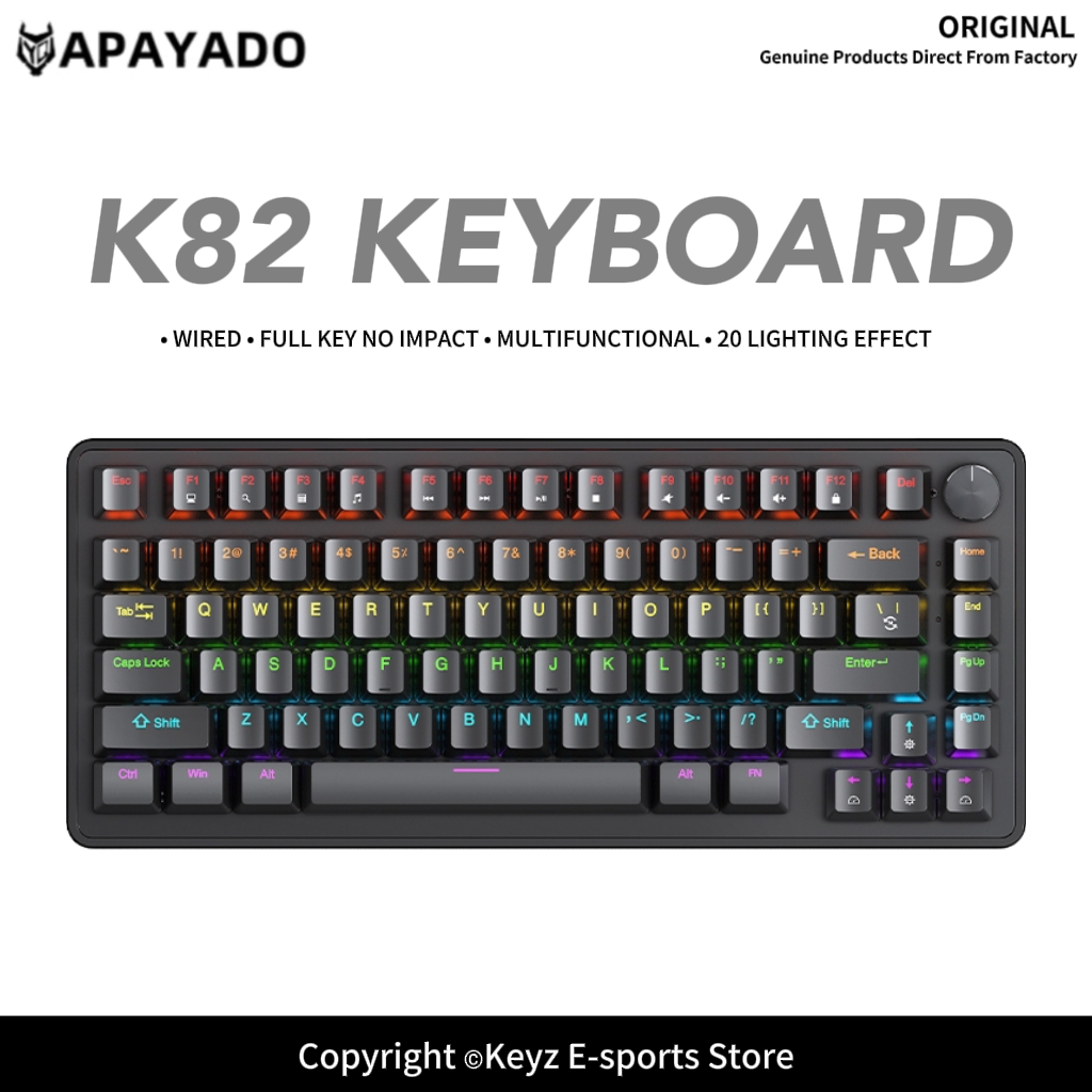 Keyboard Gaming Blue Switch - K82 75 % tragbare kabelgebundene mechanische