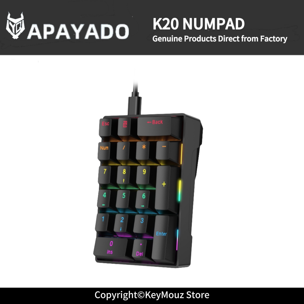 Keyboard Gaming Blue Switch - K20 Mini Tragbares Mechanisches Numerisches Tastenfeld