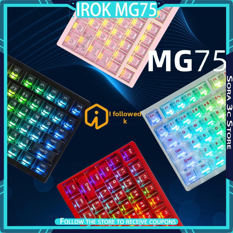 Gaming Keyboard Hot Swappable - IROK MG75 PRO Mechanische Tastatur MG75