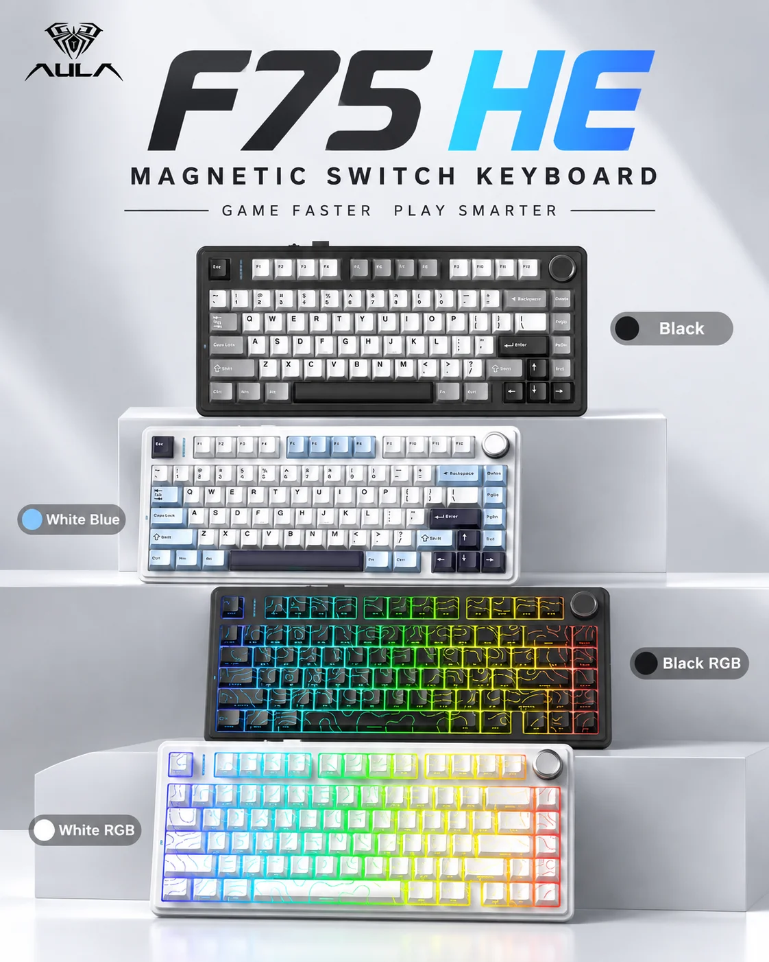 Gaming Keyboard Nearby - AULA F75 HE Magnetische Tastatur 75%