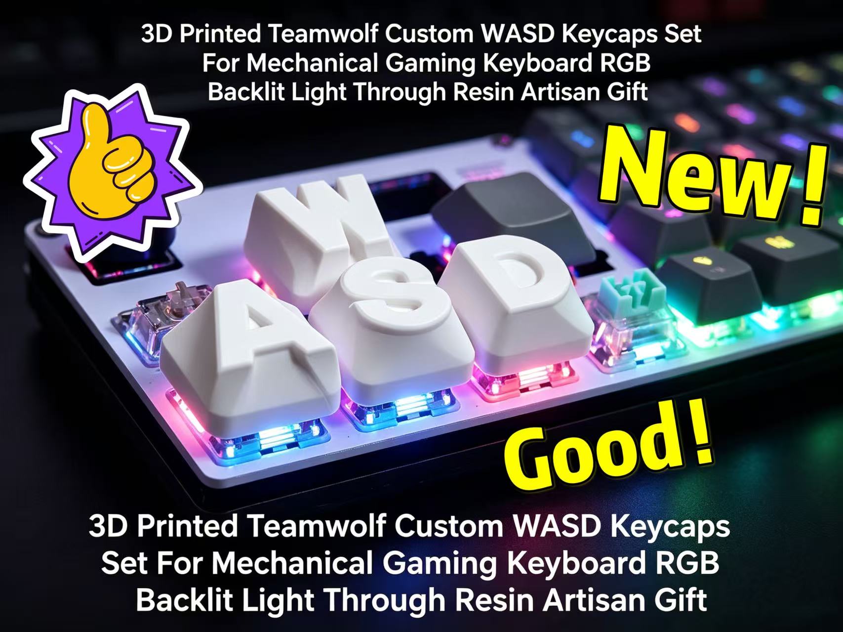 2026 3D-gedruckte Teamwolf Cus – Gaming Keyboard 2026 Bewertung und Preis